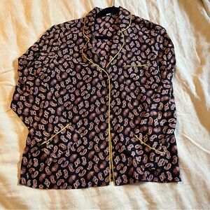 Diane Von Furstenberg Kate Silk Shirt Hasley Top